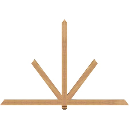 Ekena Millwork Kennewick Timber Gable Bracket, Western Red Cedar, 84"W x 56"H x 3 1/2"D x 3 1/2"F, 16/12 Pitch GBW084X56X0404KEN00SWR